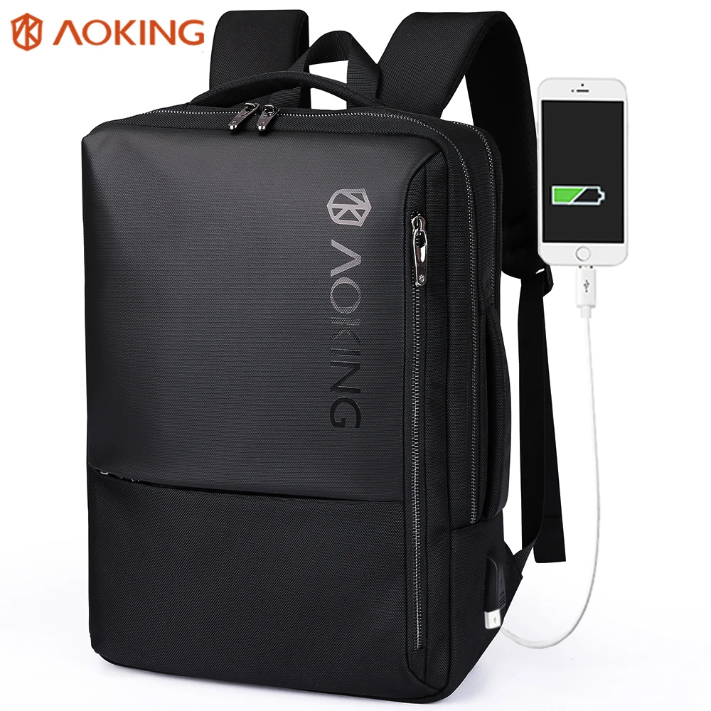 Aoking кожаный рюкзак для мужчин противоугонные дорожные сумки 15 6 дюймов Сумка