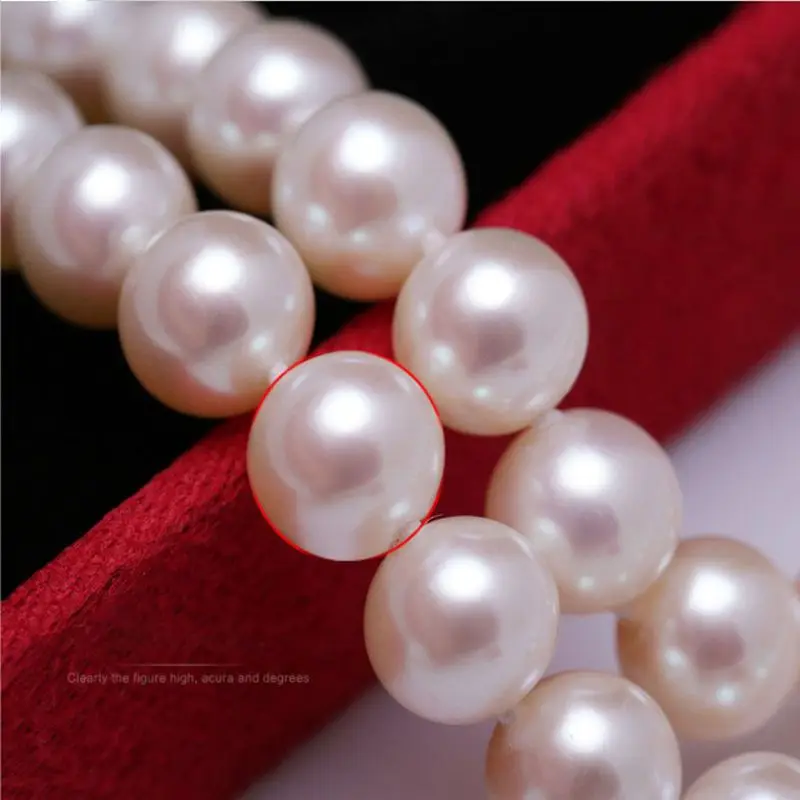 ?? Ashiqi 9-10 ミリメートル完璧なラウンドホワイト淡水真珠 925 スターリングシルバーバックル女性のための最高のギフト