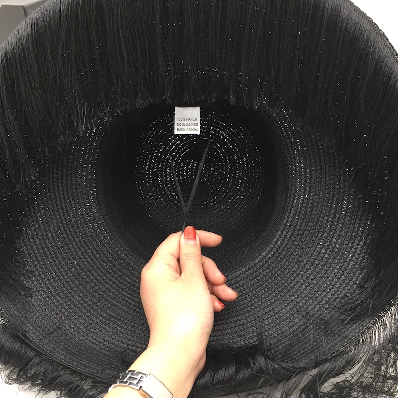 Женская Солнцезащитная шляпа с черной кисточкой модная маленькая и загадка