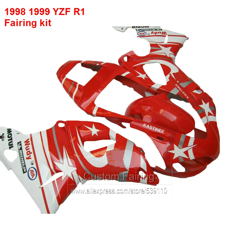Набор звездочек для YAMAHA YZF R1 модель 98 99 (красная и Персонализированная наклейка)