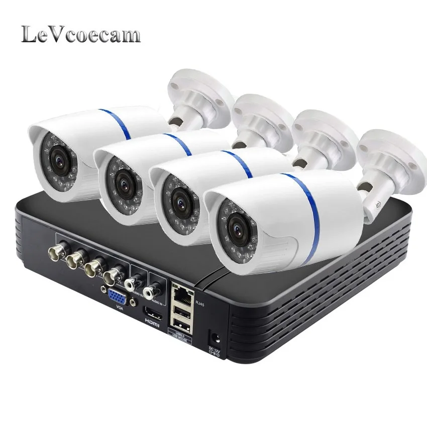 CCTV Камера Системы 4CH 720P/1080P AHD камера безопасности DVR Kit Водонепроницаемая