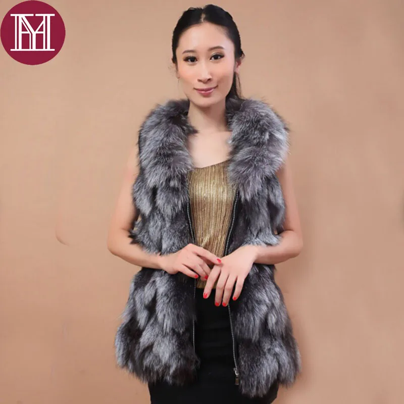 Женский брендовый меховой жилет зимняя модная куртка из натурального Меха