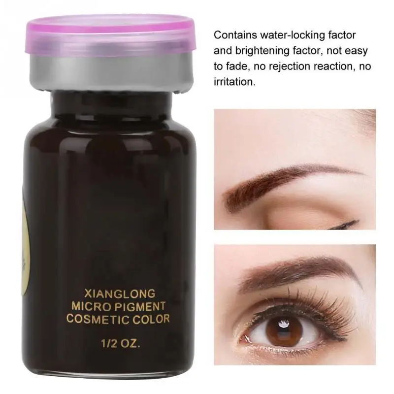 Dark Coffee Eyebrow 8 мл/бутылка для бровей, губ, татуировки, пигмент, микроблейдинг, пигмент, чернила для макияжа, Перманентный макияж, чернила для татуировок, пигмент для губ - Color: Dark Coffee Eyebrow