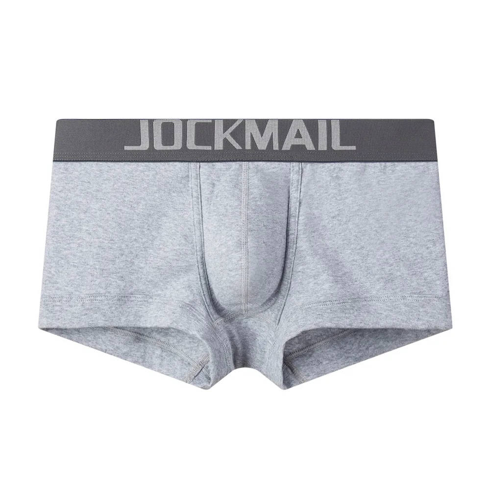 JOCKMAIL, 4 шт./партия, мужское нижнее белье, боксеры, штаны, хлопок, низкая талия, сексуальные, комфортные, U выпуклые, одноцветные, молодежные, дышащие, мужские боксеры, шорты