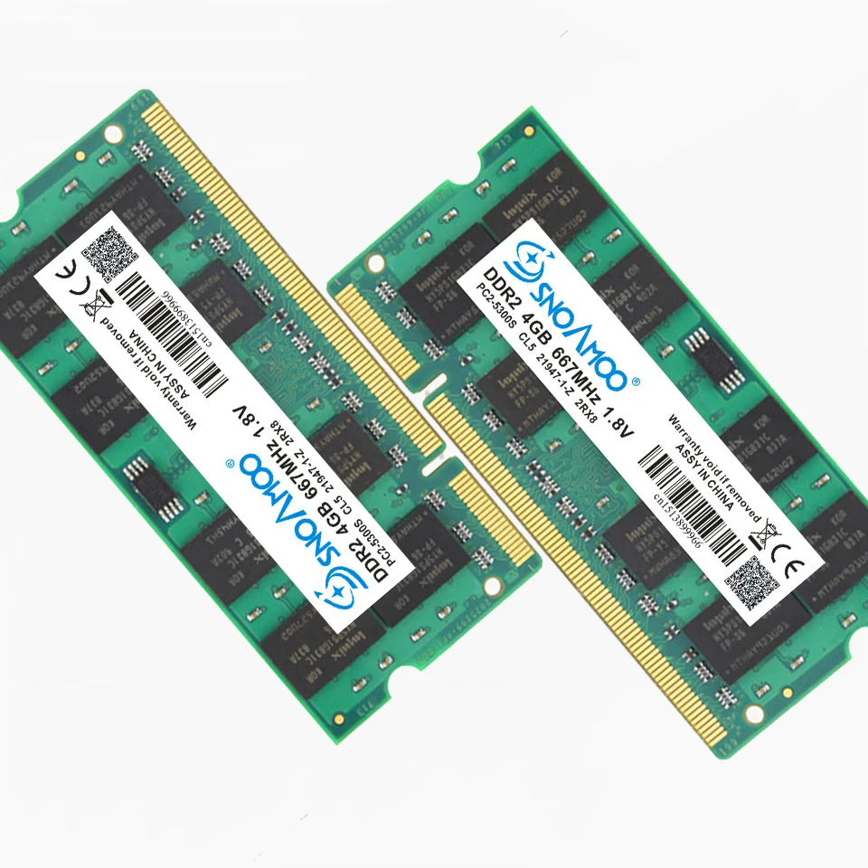 SNOAMOO ноутбук РАМН DDR2 4 ГБ 667 мГц PC2 5300S 800 6400S 200Pin 1 2 DIMM Тетрадь памяти пожизненная