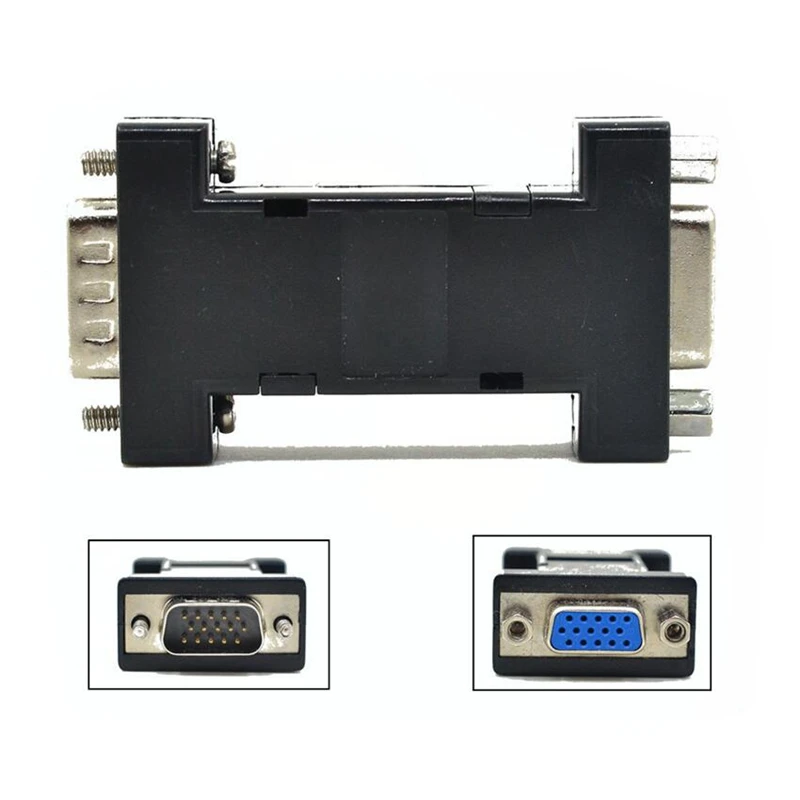 Разъем VGA EM EDID эмулятор HD15 виртуальный дисплей манекен адаптер штепсельные переключатели и удлинители KVM 1920*1080 @ 60 Гц мужской женский