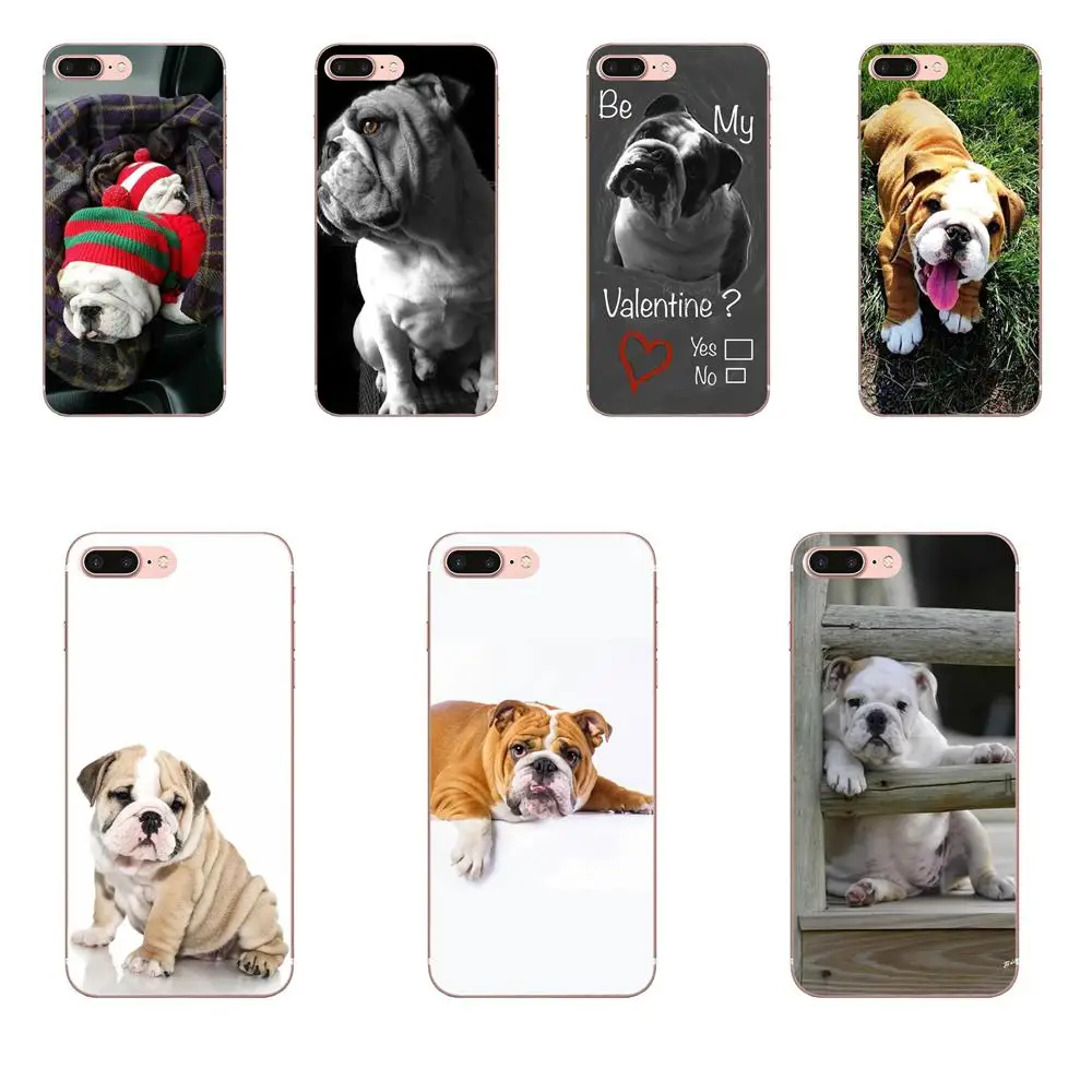 Для Apple iPhone 4 4S 5 5C 5S SE 6 6S 7 8 Plus X XS Max XR мягкий чехол для милой собаки с английским