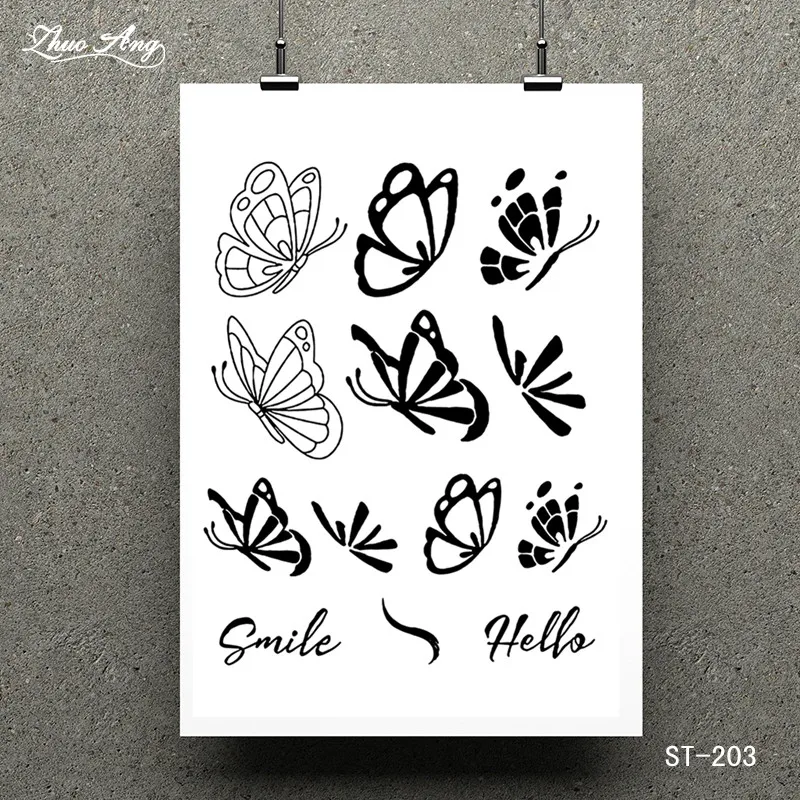 

Kinds of Butterflies Transparent Clear Stamp for Scrapbooking Rubber Stamp Seal Paper Craft Clear Stamps Card Making
