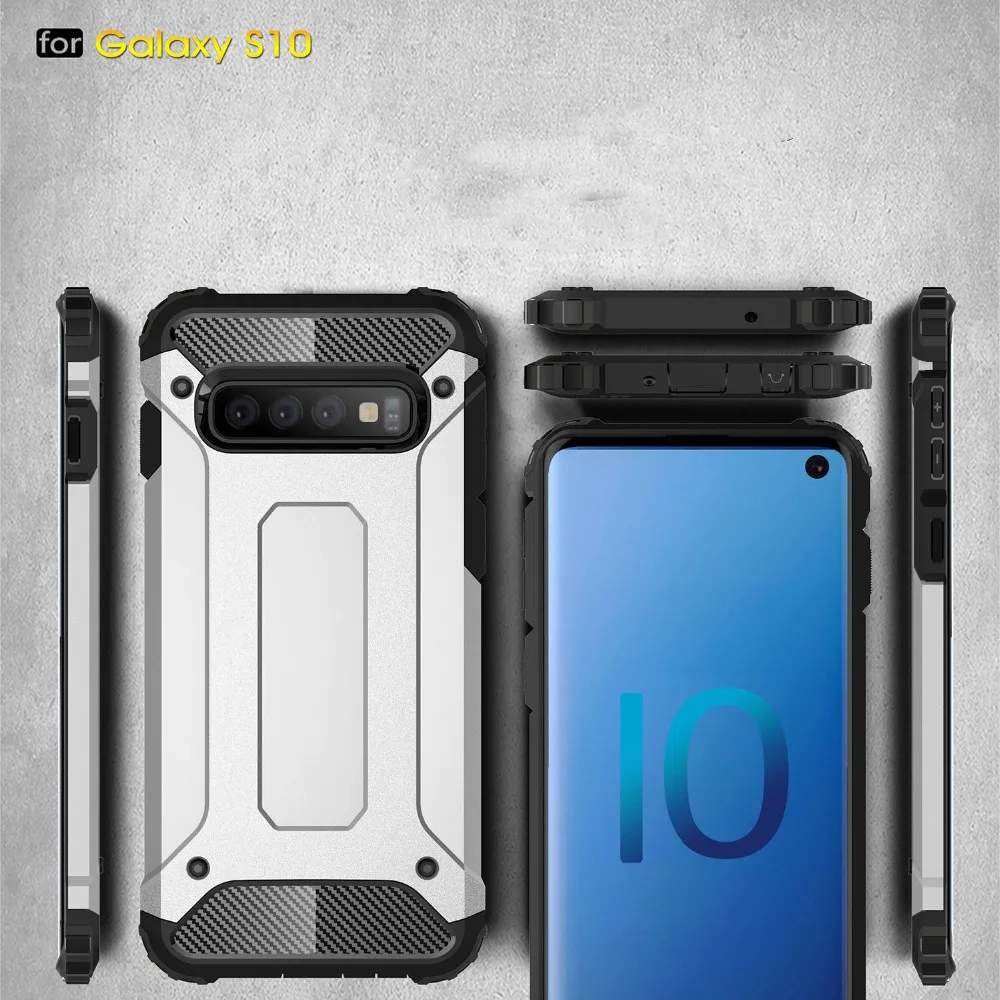 Для samsung Galaxy S10 S10plus S10lite S9 S8 plus прочный армированный PC + TPU чехол для телефона Note9 note8
