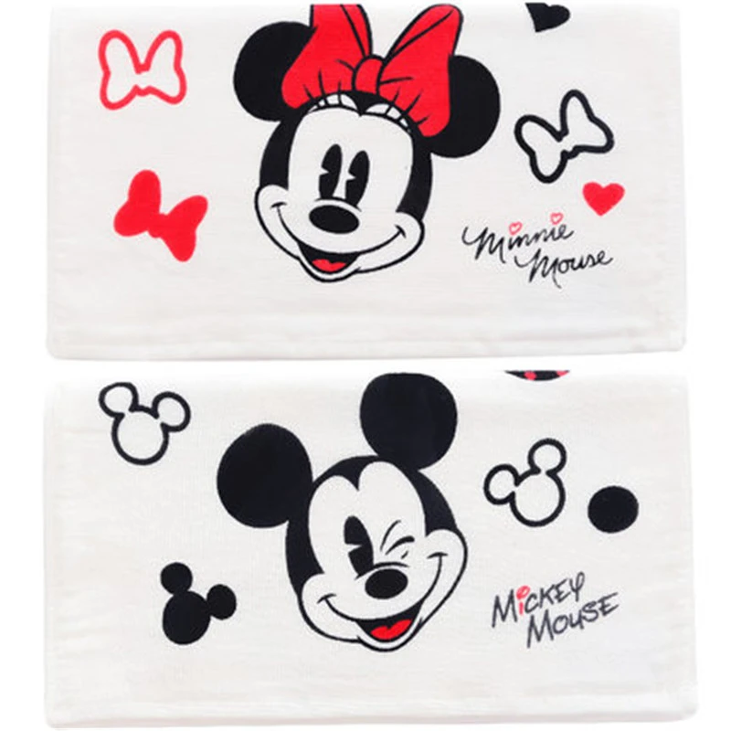 Disney Cartoon Minnie Mickey Couple Cotton Super Soft Skin-Friendly Face Towel Wedding Baby Kids Adult Towel Bath Towel Gift