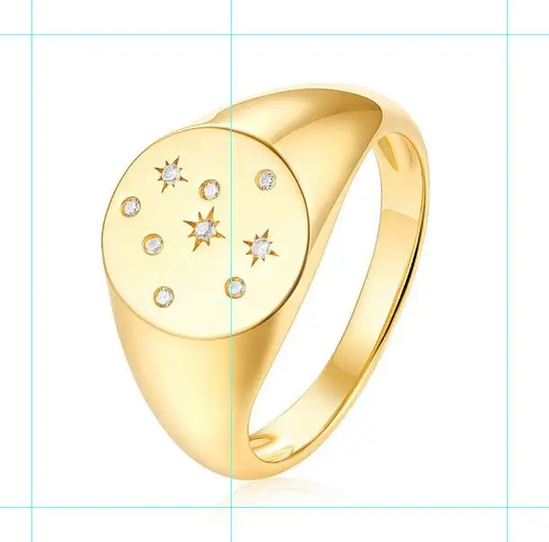 gold ALLNOEL, новинка, одноцветное 925 пробы Серебряное кольцо для женщин, циркон, бриллиант, S925, печать, белое золото, настоящее золото, 2 цвета, ювелирное изделие - Цвет камня: gold