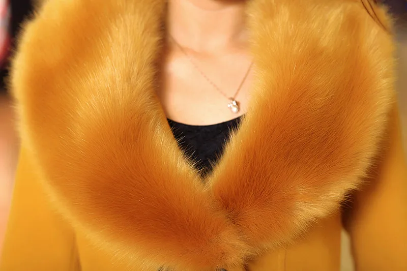 Женское шерстяное пальто abrigos mujer invierno manteau femme casaco большого размера с воротником