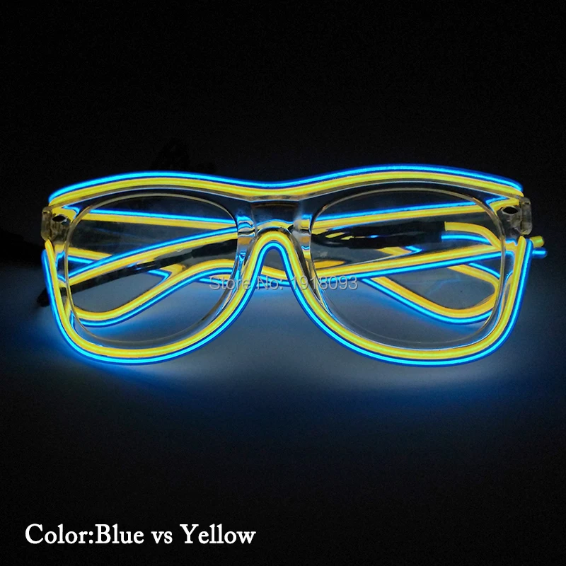 

Neon light Glasses Fashionable EL Wire LED Sunglasses LED neon rope tube for party with Steady on Inverter