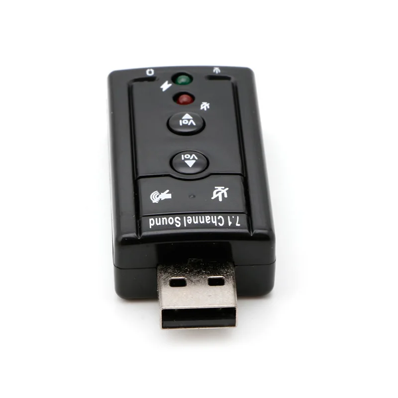 Внешняя 7 1 канальная USB 3D Виртуальная Звуковая карта адаптер портативный