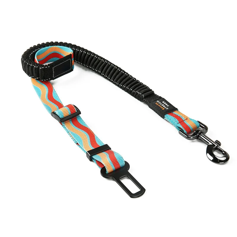 High Adjustable Dog Seat Belt for Car Harness with Bungee Buffer Safety Elastic Leads UEJ | Дом и сад