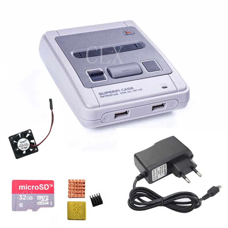 Чехол Retroflag SUPERPi J NESPi чехол 5 в 2 5a power + 16 Гб/32 ГБ sd карта вентилятор coolling радиатор для