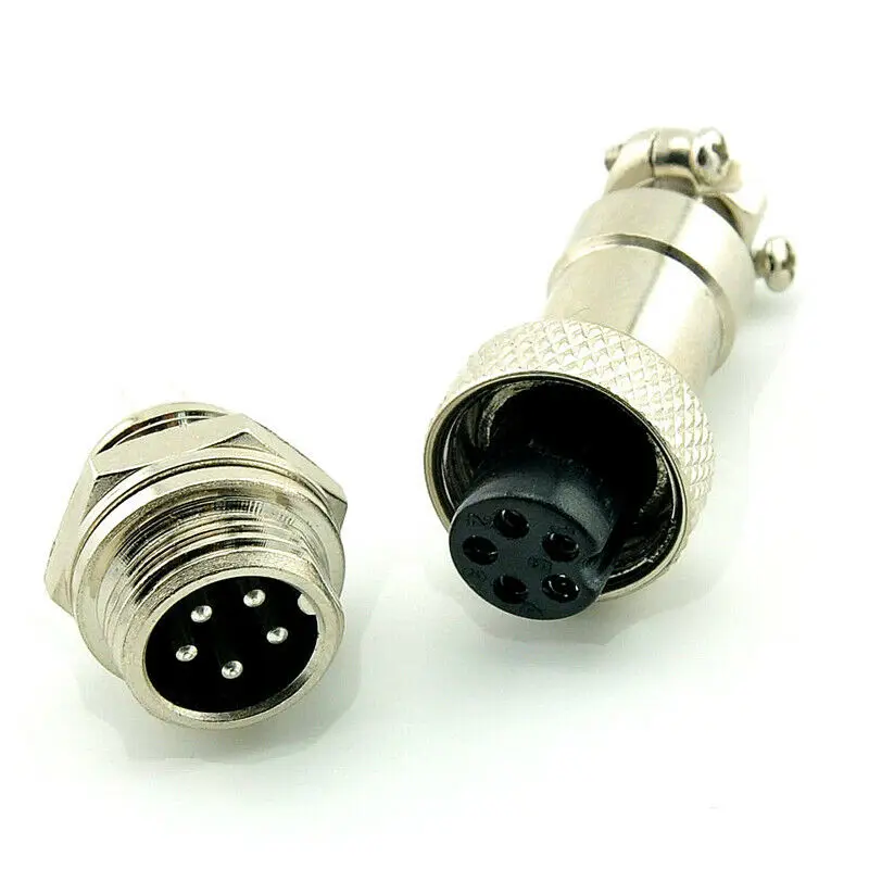 GX12 6Pin винтовой тип электрическая розетка разъем авиационный штекер мужской +