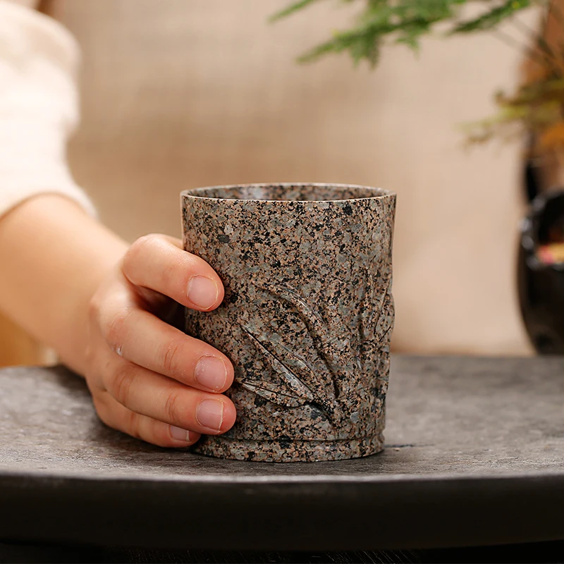 Кружка из натурального медицинского камня 220 куб. См чайная чашка для здоровья