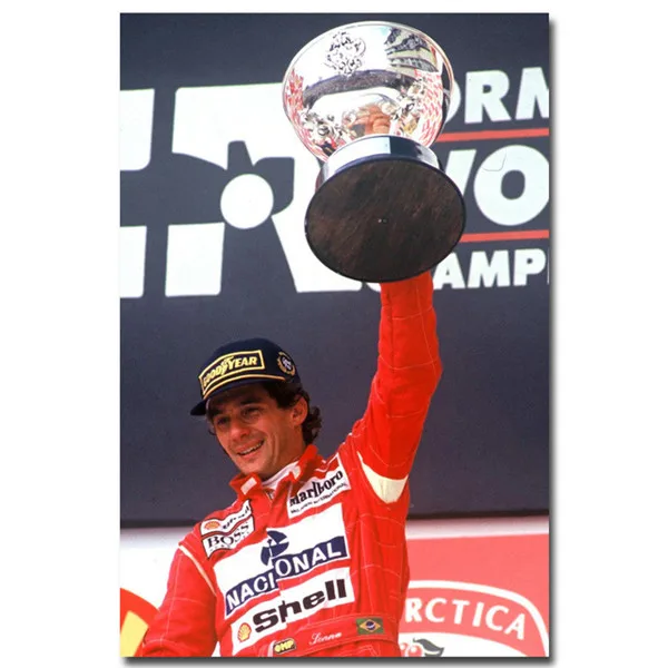 

Nordic Home Decoration Poster Ayrton Senna Da Silva F1 Racer Posters Hd Print Wall Art Canvas Painting Sports Pictures No Framed