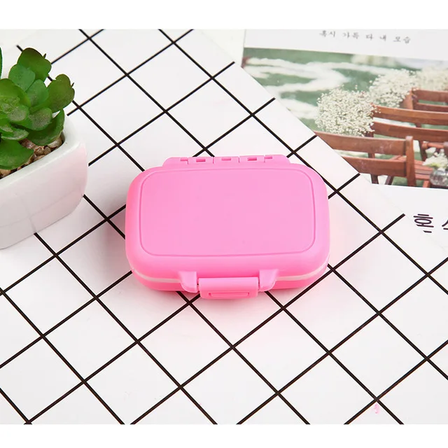 Pink Портативный мини-чехол для таблеток, коробки для лекарств, 3 сетки, для путешествий, дома, медицинские таблетки, пустой контейнер, держатель для дома, чехол s - Цвет: Pink