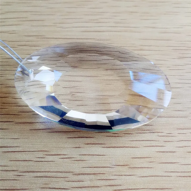 10 шт./лот 63 мм хрустальные серьги-капельки в Форме Призмы машинная резка