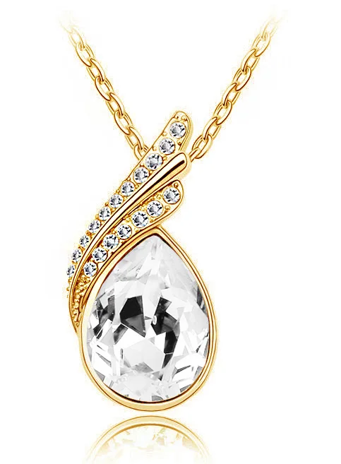 Ожерелье с подвеской в виде бутона цветком и кристаллами|necklace jewelry|jewelry free