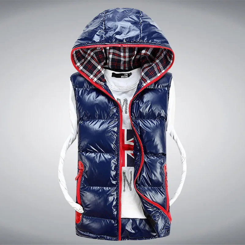 2014 autumn and winter Korean men's hooded down vest male cotton lovers | Мужская одежда