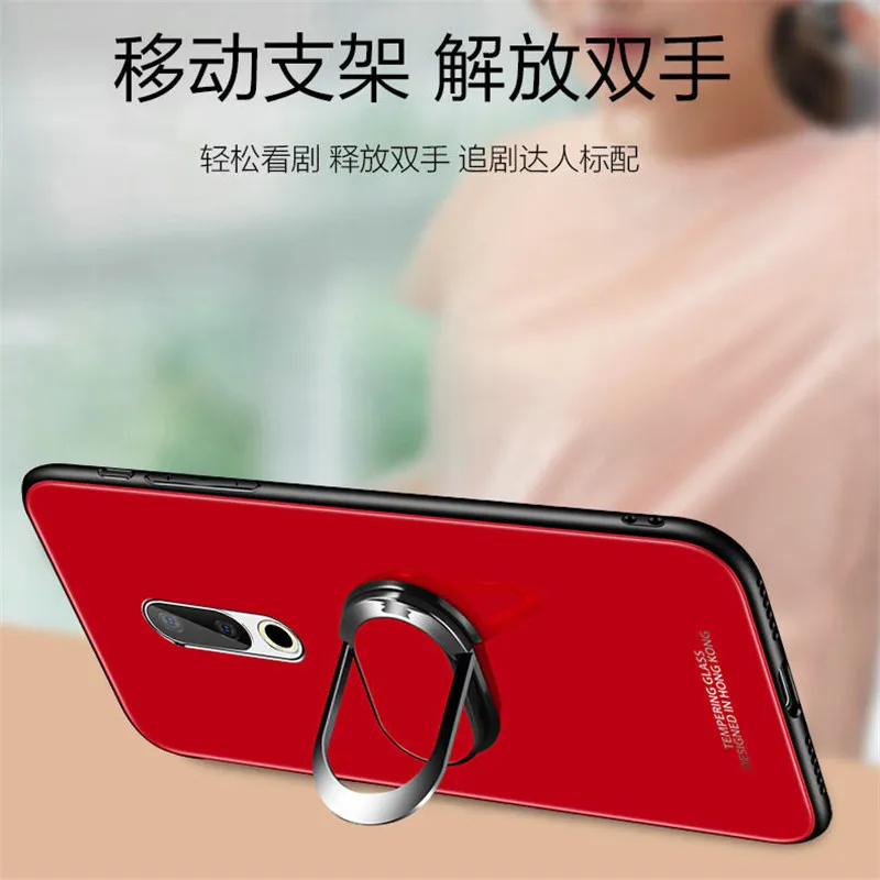 Магнитный чехол из закаленного стекла для Meizu 16 16th Plus автомобильный с