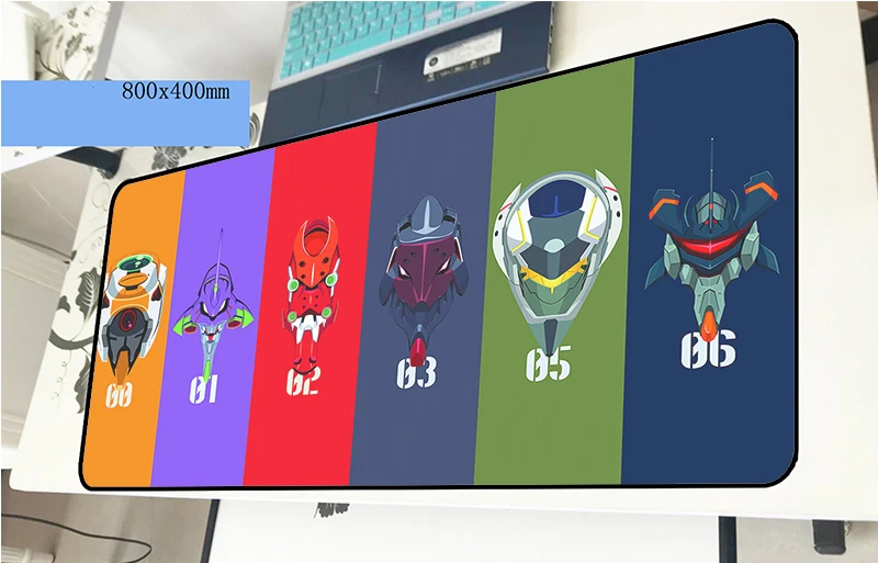 Evangelion Коврик для мыши 800x400x3 мм подарок для мальчика игровой коврик для мыши геймер Коврик для запястья компьютерный стол padmouse клавиатура большие игровые коврики