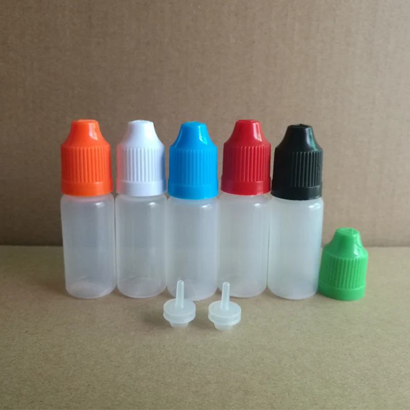 

10ml Empty Bottle PE Dropper bottle Oil Bottle with childproof Caps & long fine Tips For E Vapor Liquid, 200pcs/lot