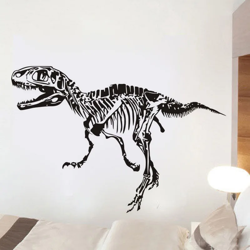 Скелет динозавра стены винила Стикеры T Rex Fossil Книги по искусству росписи