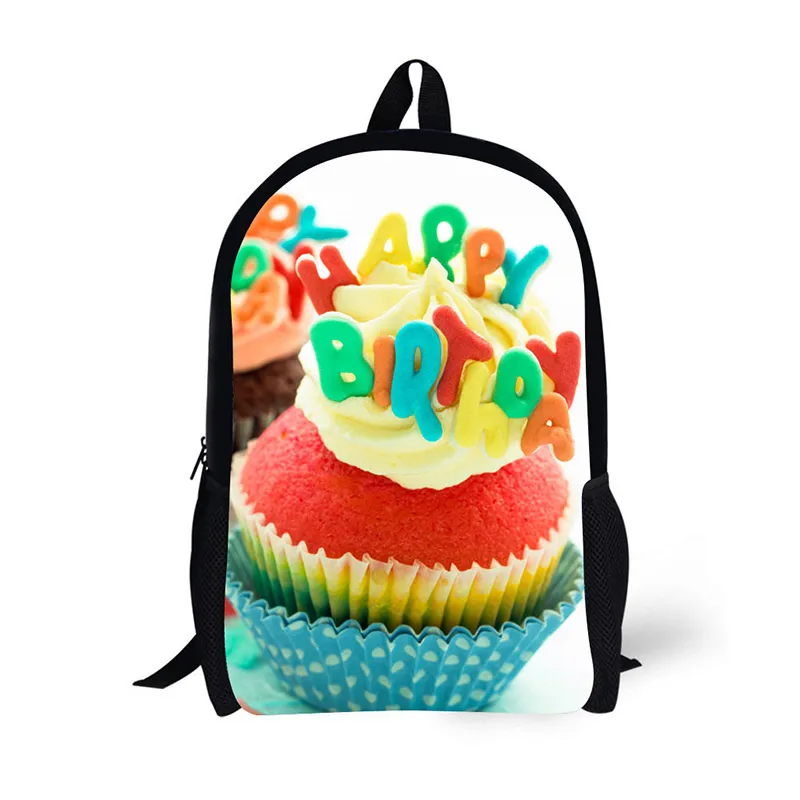 

Cake and Candy Prints Backpack 17 Inch Fashions Big capacity Student Portable School Bag for Teenagers Boys Girls