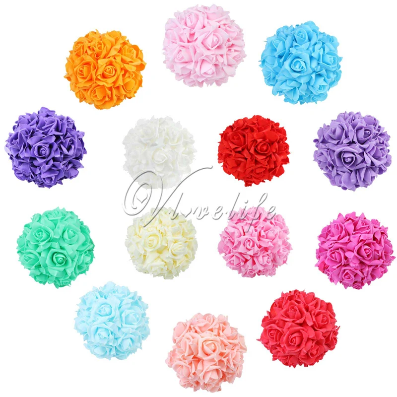 5 шт. 6 &quotшелковая лента пенопластовый шар из цветков розы Искусственный Букет