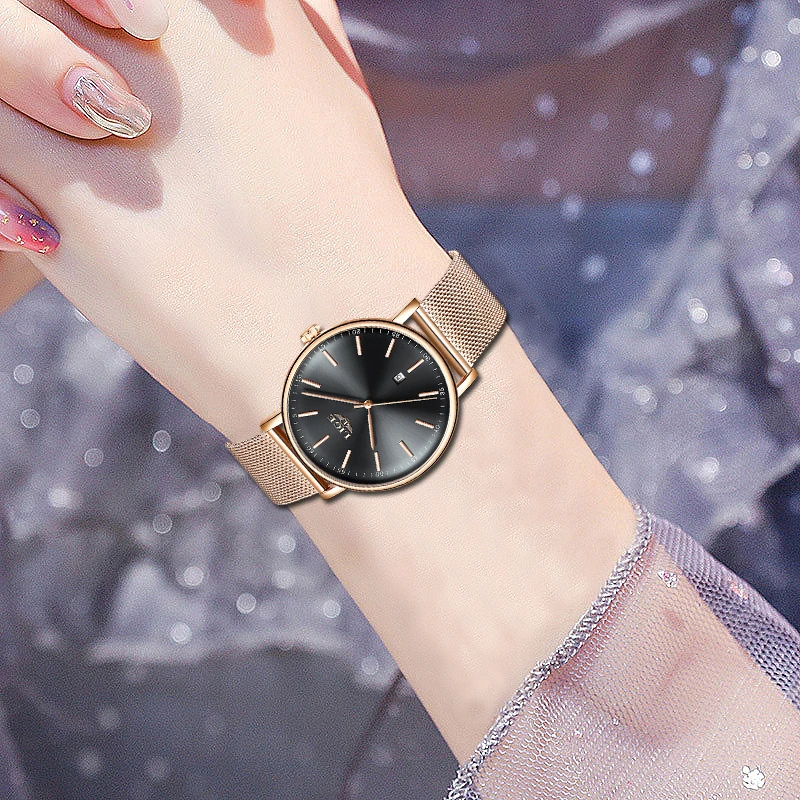 Женские кварцевые часы от известного бренда LIGE женские наручные Montre Femme 2019 |