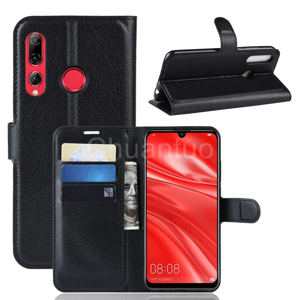 Модный чехол бумажник из искусственной кожи для Huawei P Smart + 2019 флип защитный задней