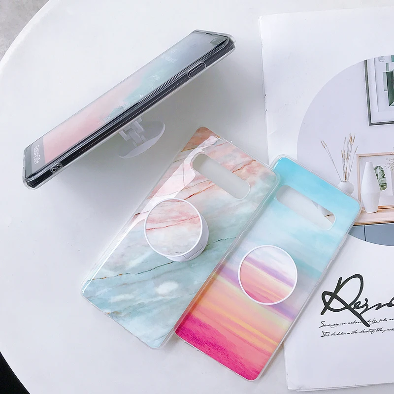 Мраморный мягкий чехол для Samsung A50 Galaxy S10 S8 S9 Plus S10E A10 A20 A30 чехол-подставка телефона |