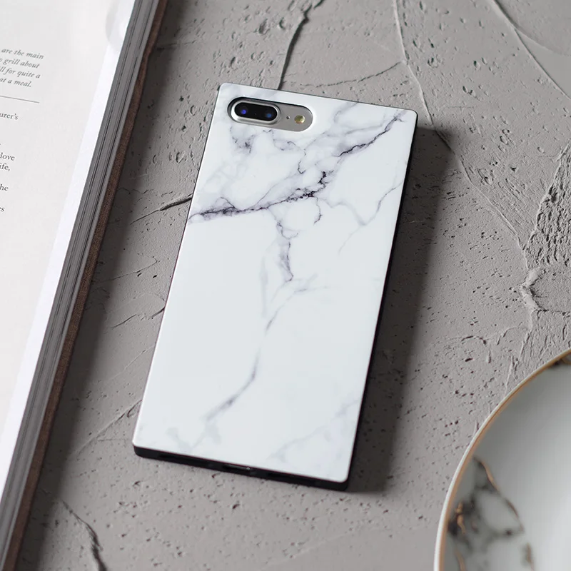 AKI Marble Phone Case for Cover iPhone 7 Luxury Granite Stone Pattern Soft Cilicone Conque 8 6 6s Plus X |