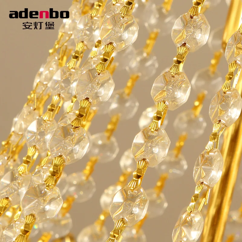 Современные золото светодио дный хрустальные люстры светильники 40 см 60 80 100 для