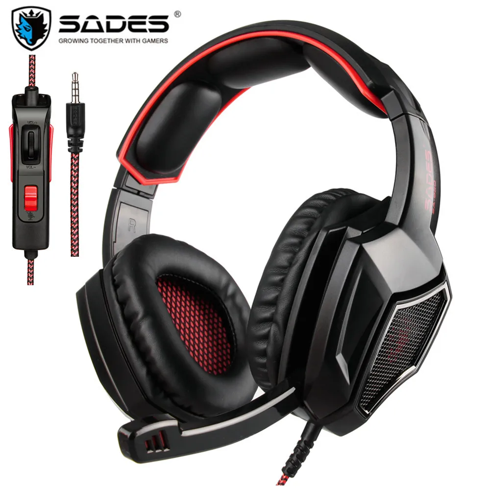 SADES SA 920 Plus PS4 геймерская гарнитура игровые наушники стерео шлем с микрофоном для