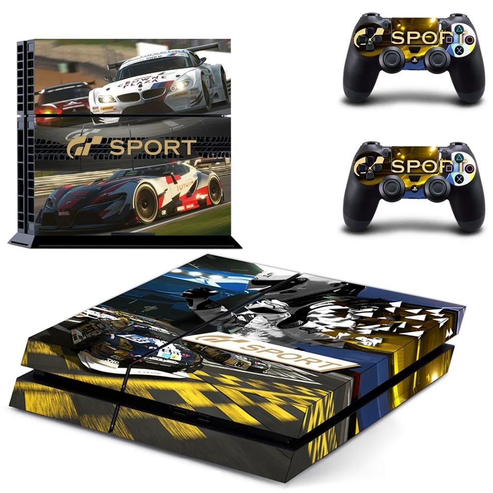 Виниловая наклейка Gran Turismo Sport GT PS4 для консоли Sony Playstation 4 и 2 контроллера