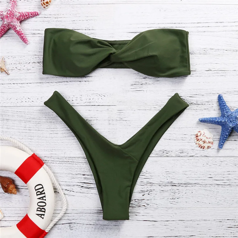 Женский купальник без бретелек стринги и бра|Комплекты нижнего белья| |