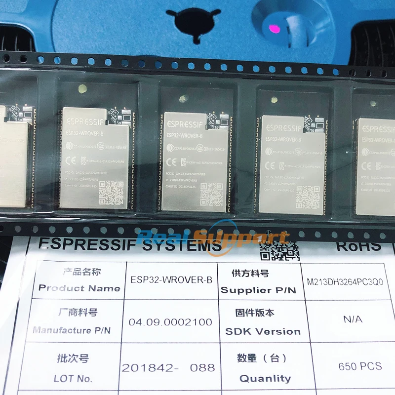 Встроенный антенный модуль ESP32 PSRAM ESP32-WROVER-B PCB 50 шт. вспышка SPI 4 Мб на основе