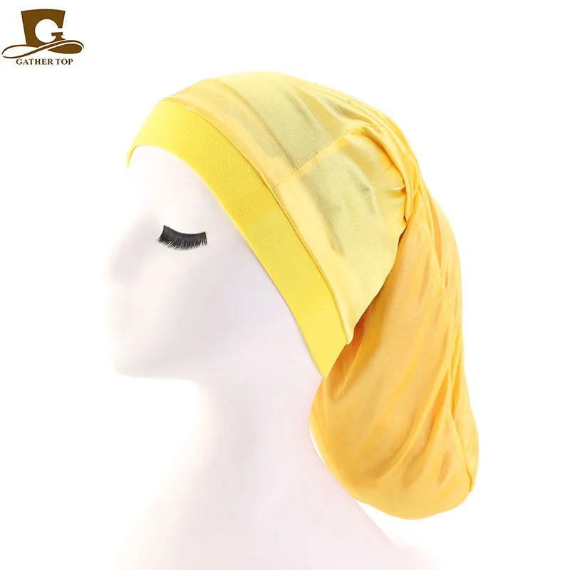 Горячая Распродажа унисекс широкая эластичная лента атласный карманный капот