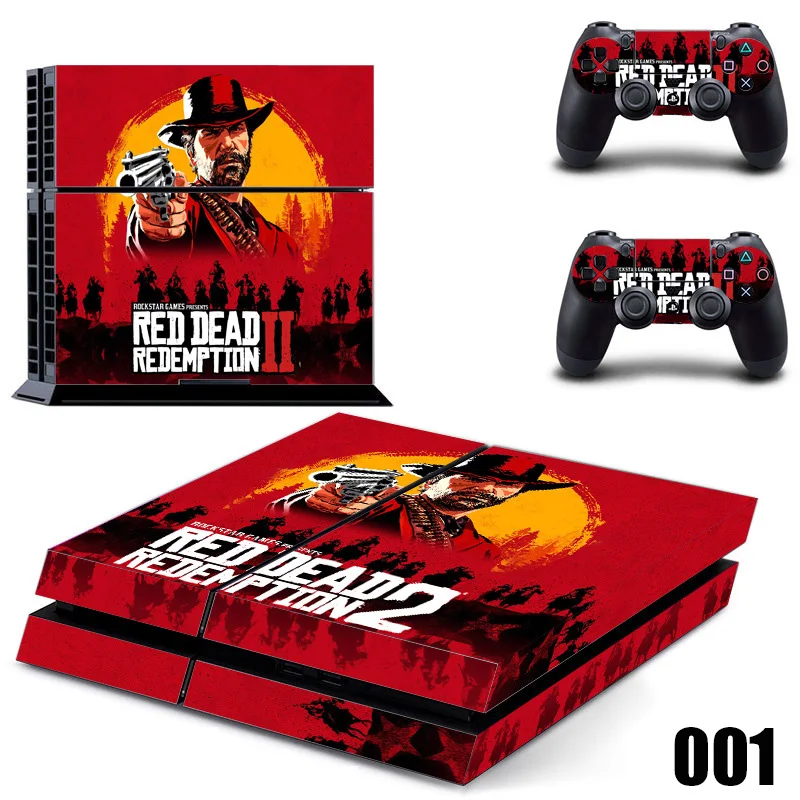 Для PS4/PS4 Slim/PS4 Pro игровая консоль и контроллер наклейка s красный изображения из