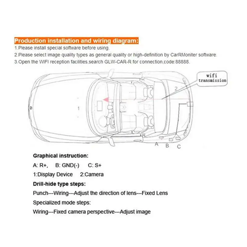 Автомобильные аксессуары DC 12V 24V WiFi камера заднего вида для автобуса караван