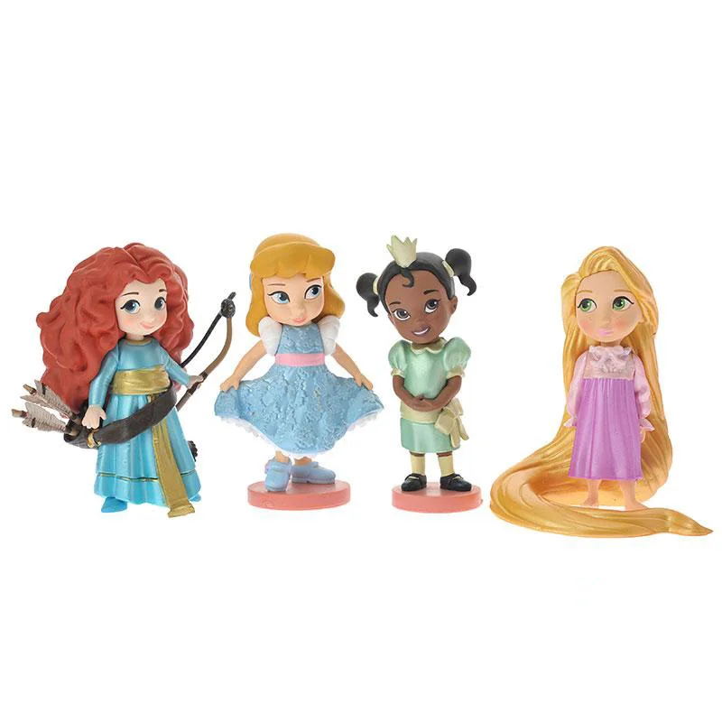 11 шт. Моана Белоснежка Принцесса Мерида фигурки Мулан Русалка Тиана куклы Жасмин