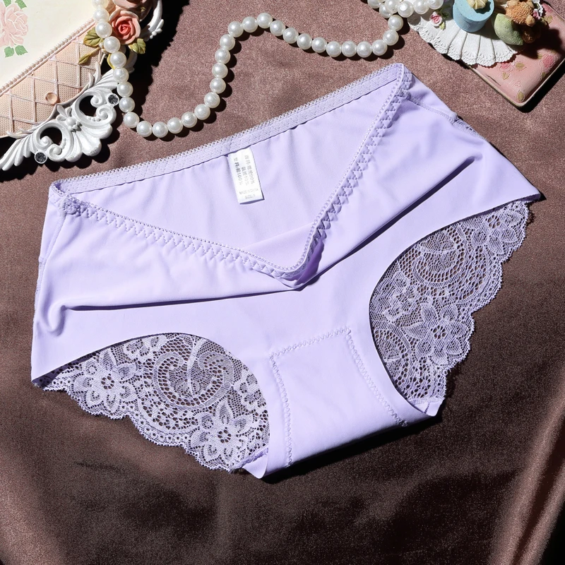 Легкие кружевные прозрачные женские трусы нижнее белье с низкой талией|Женские