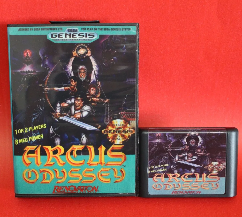 Карта Arcus Odyssey 16 bit MD с розничной коробкой для игровой консоли Sega MegaDrive |