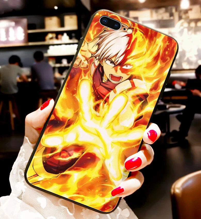 My Hero Academy аниме Todoroki BNHA Coque чехол для телефона чехол для iPhone XS MAX XR X 8Plus 8 7Plus 7 6s Plus 6s 6Plus 6 5