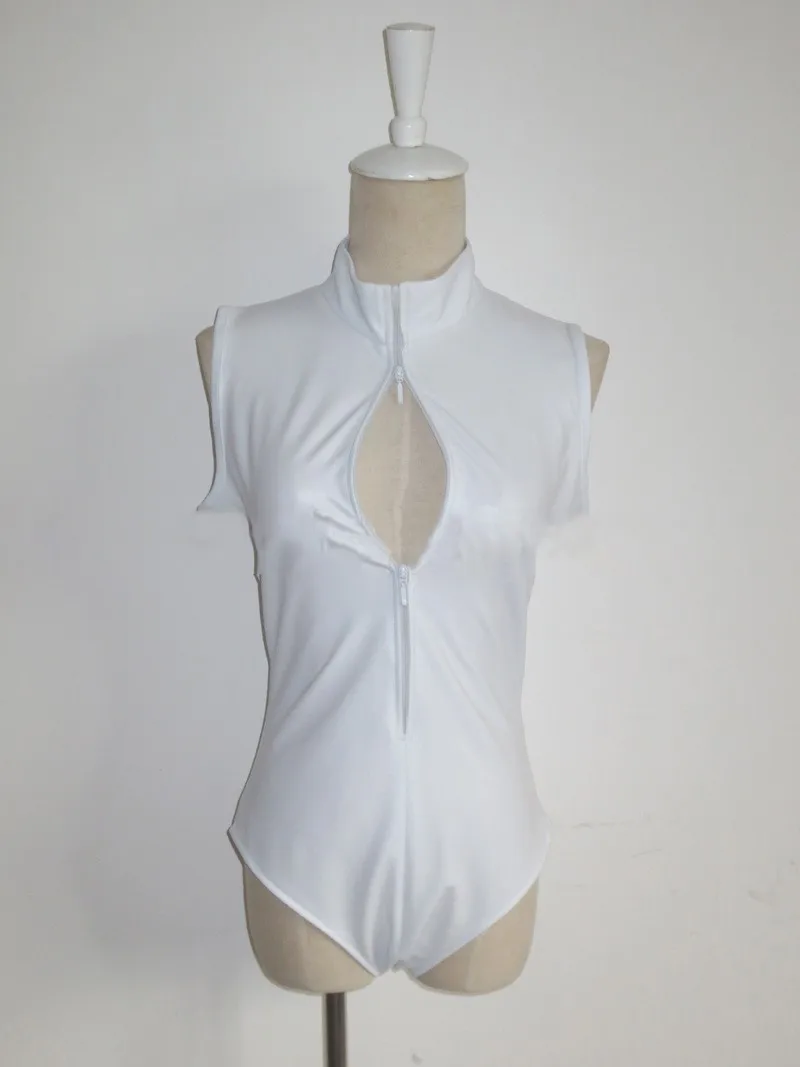 Женский комбинезон из искусственной кожи готический сексуальный на молнии